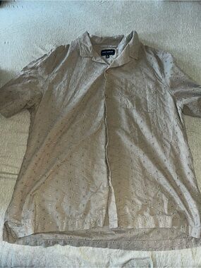 Lucky Brand Green Eyelet Button-Up Shirt